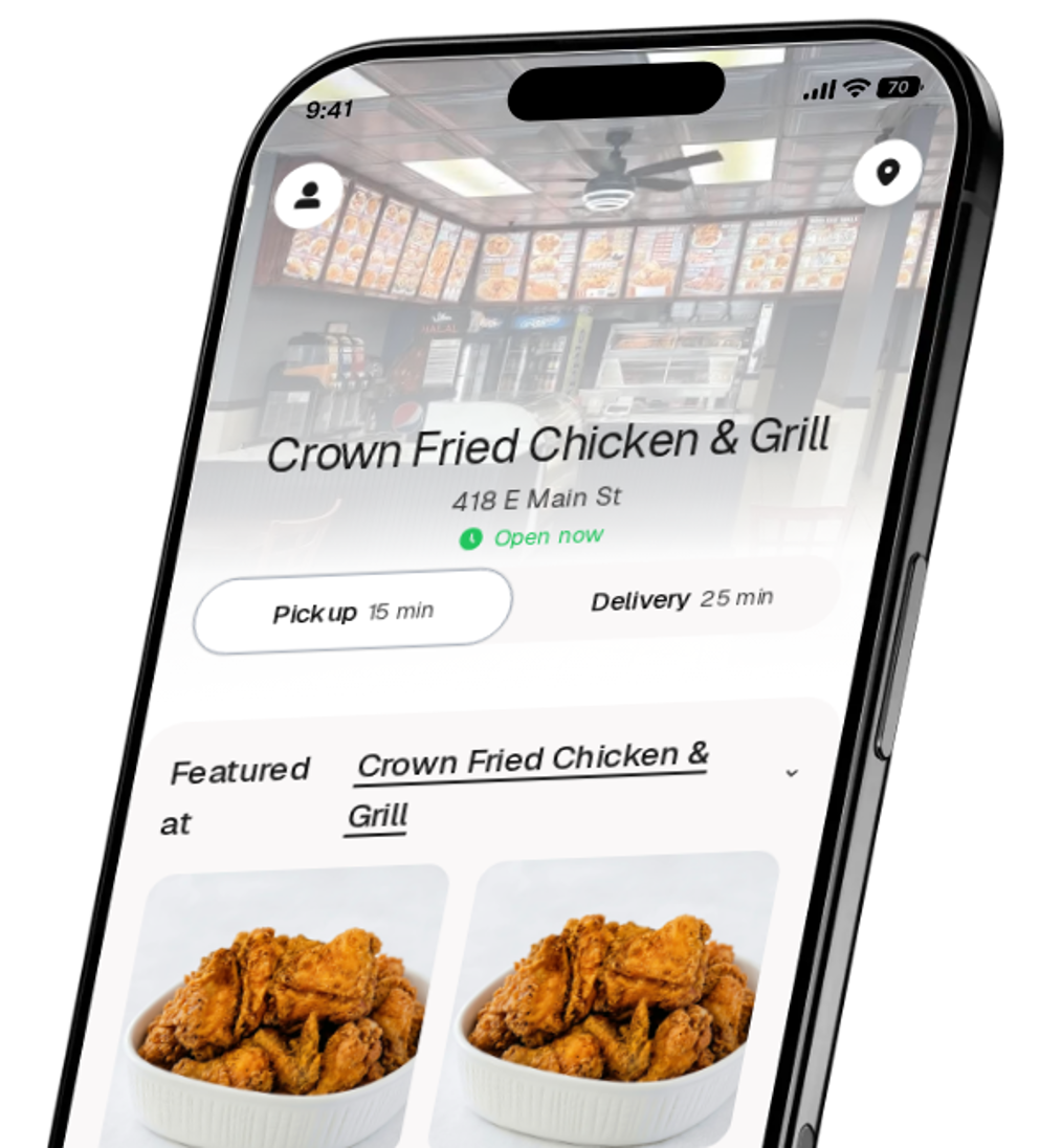 Crown Fried Chicken & Grill app preview